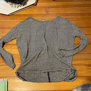 Old Navy XS Black and White Striped Long Sleeve Top